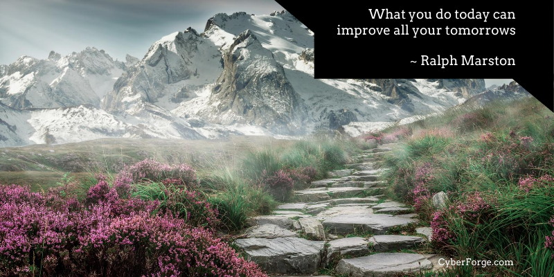 What you do today can improve all your tomorrows ~ Ralph Marston