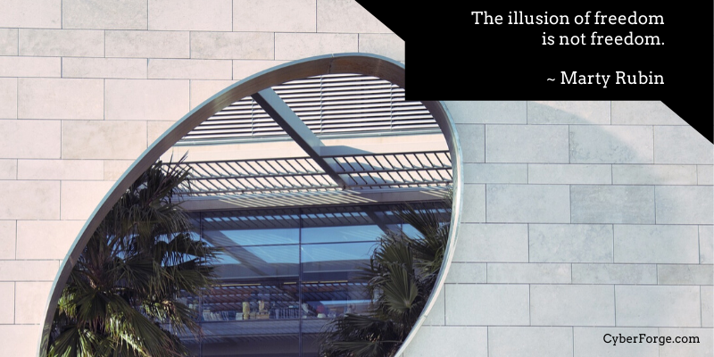 The illusion of freedom is not freedom ~ Marty Rubin